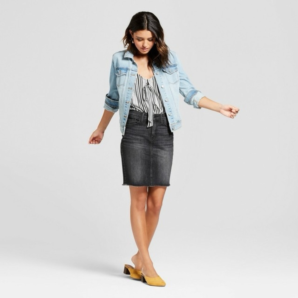 Universal Thread Black Denim Skirt